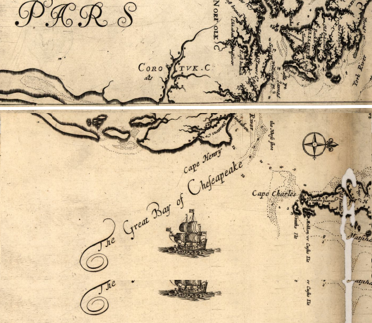 in 1672, Lynnhaven River may have been connected to the Atlantic Ocean, making Cape Henry an island