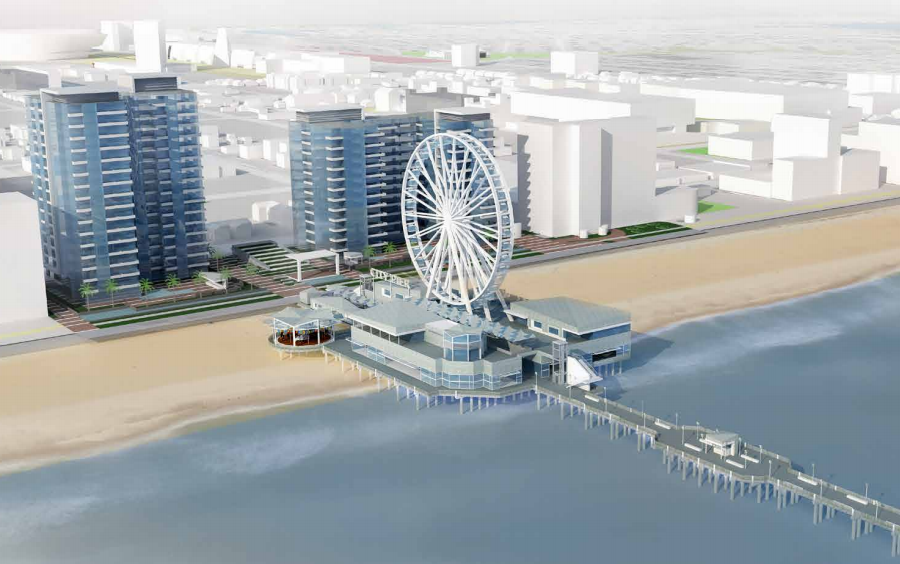 the 2018 proposal to replace the Virginia Beach Fishing Pier with a new concrete structure included a Ferris wheel