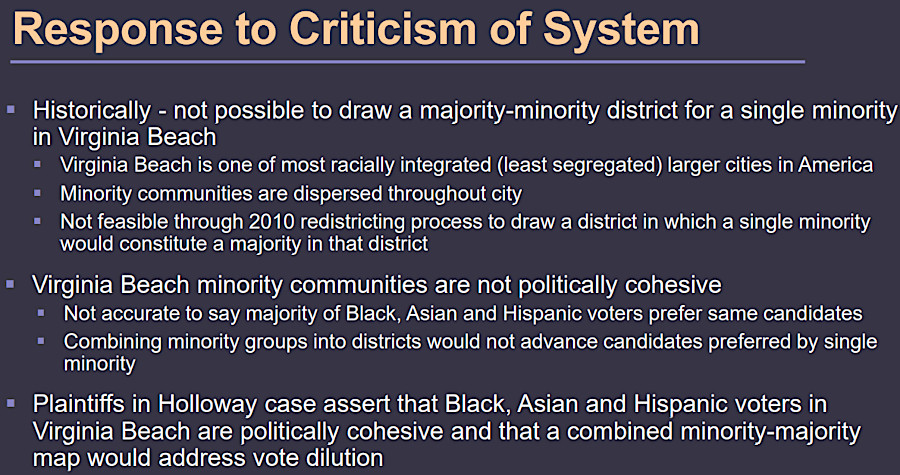 Virginia Beach officials claimed it was not possible to draw boundaries to create a majority-minority district
