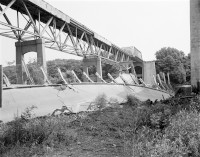 Route 1 bridge over the Occoquan River after Hurricane Agnes