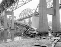 Route 1 bridge over the Occoquan River after Hurricane Agnes