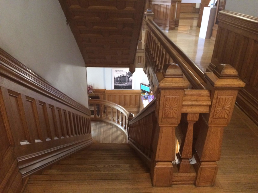 red oak woodwork in the Ayers mansion, now the Southwest Virginia Museum Historical State Park in Big Stone Gap