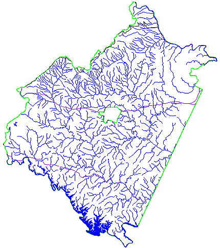 Bedford County, as portrayed by the Virginia County Interactive Mapper