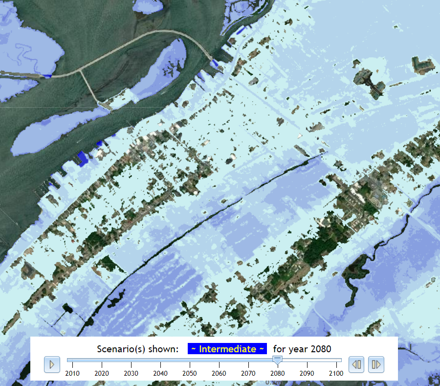 by 2080, sea level rise could make Chincoteague Island uninhabitable