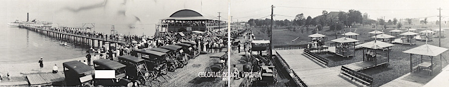 steamships delivered vacationers to Colonial Beach