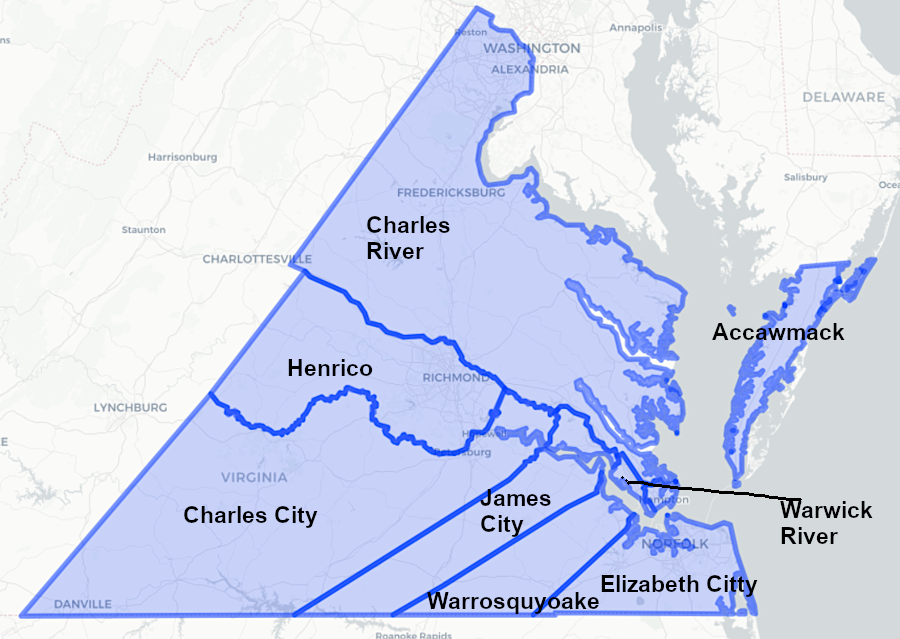 the General Assembly formally established the first eight shires/counties in 1634