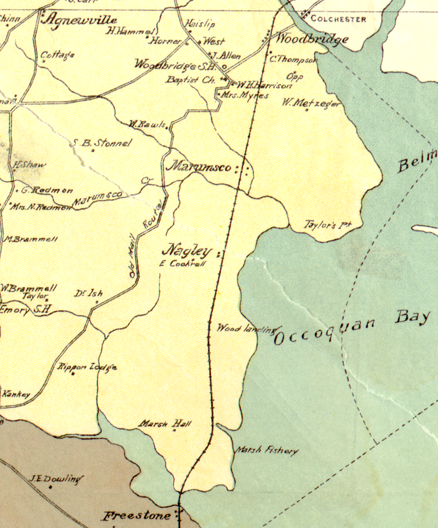 in 1900, there was little development between future Route 1 and the Potomac River in northern Prince William County