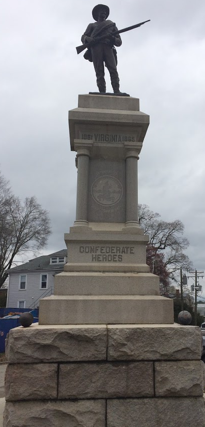 monument honoring Confederate Heroes on High Street in Farmville