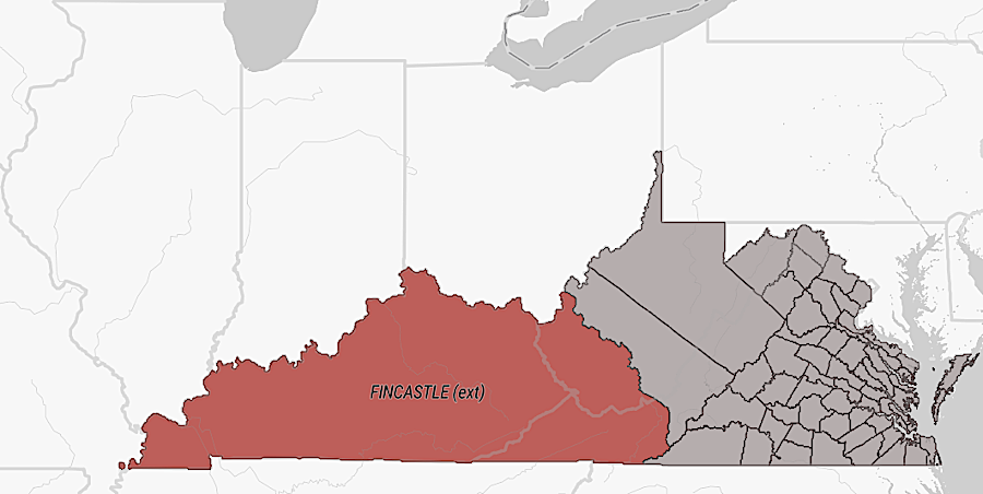 Fincastle County existed between December 1, 1772 - December 30, 1776