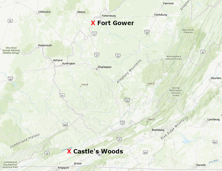 when the Fort Gower Resolutions were approved in 1774, what is now Castlewood in Russell County was the western-most settlement