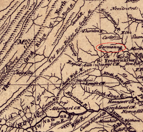 even at the start of the French and Indian War, there were few settlements between Germanna and the Blue Ridge - and even fewer west of the mountains