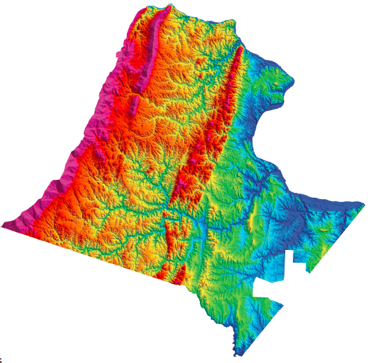 topography of Loudoun County