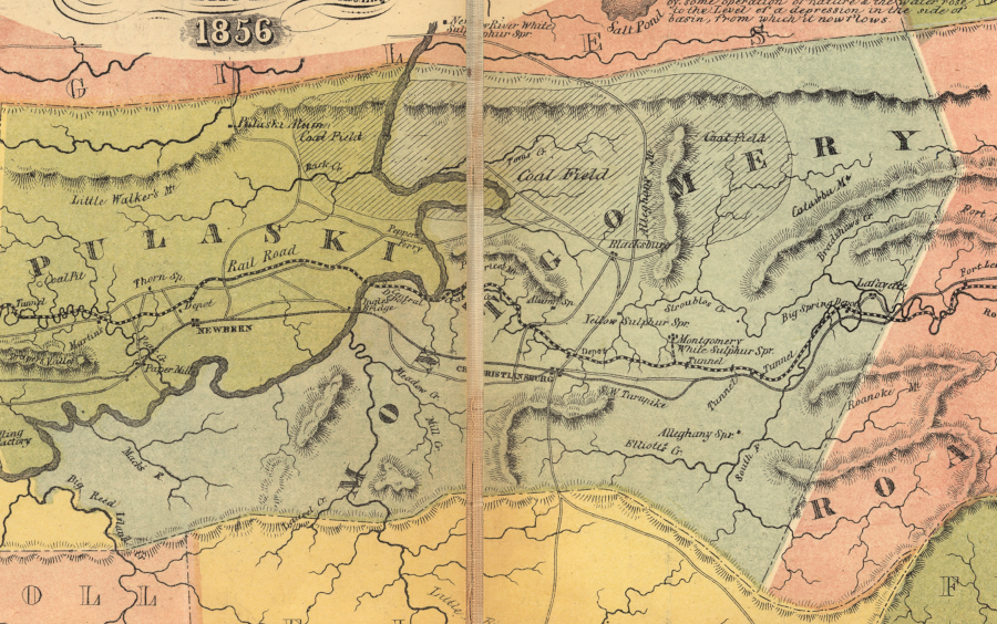Montgomery County in 1856, as the Virginia and Tennessee brought the first railroad to Southwest Virginia