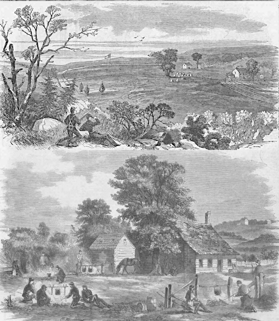 the view from a Federal outpost on Munson's Hill at the start of the Civil War reveals how Northern Virginia was an agricultural area in 1861