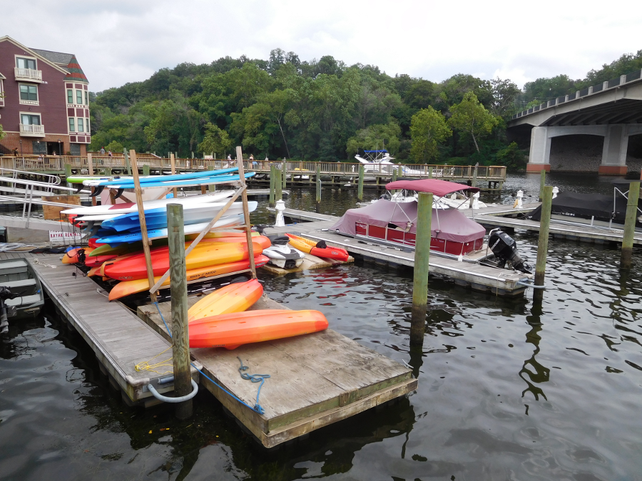 Occoquan has a thin strip of trees on its upstream side