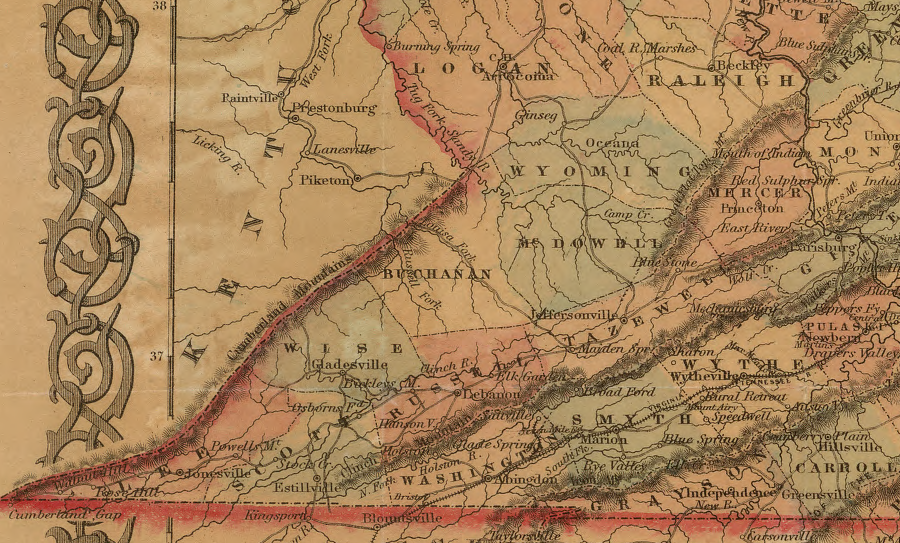 in 1855, there was no Dickenson County - and no separate state of West Virginia either