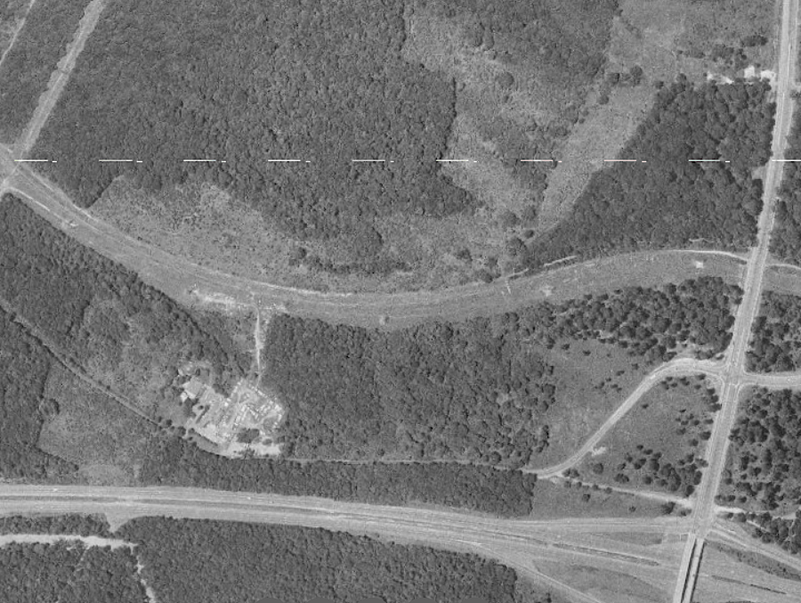 Reston Town Center in 1960, 1980, 1990, 2002, and 2023