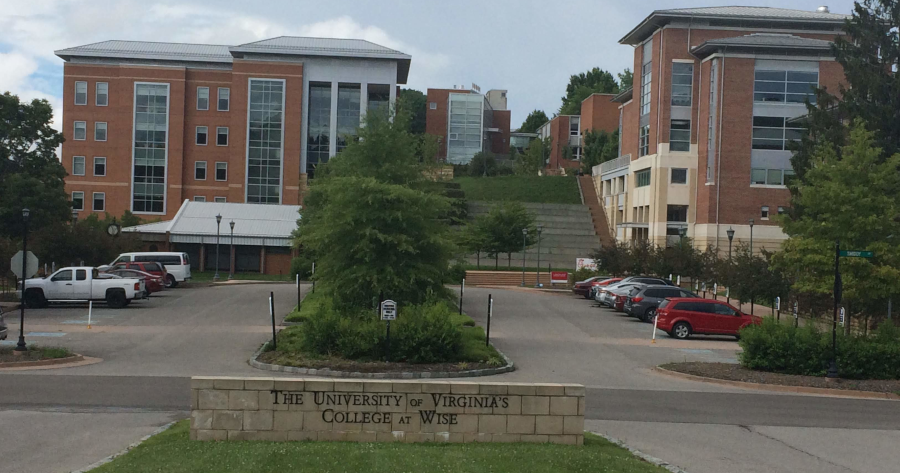 the UVA-Wise campus is filled with modern buildings