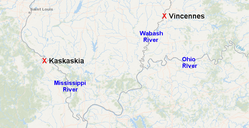 the winter march from Kaskaskia to Vincennes required 17 days to cover over 150 miles