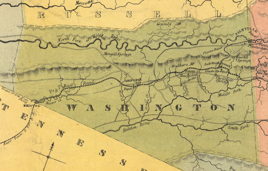 Washington County in 1856, as the Virginia and Tennessee brought the first railroad to Southwest Virginia