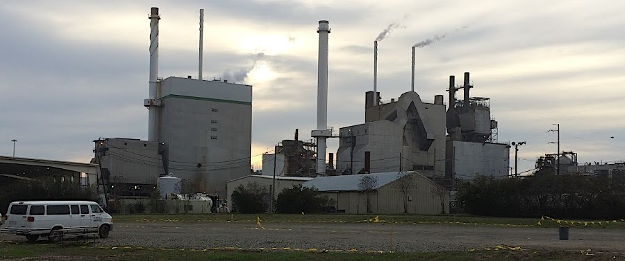 wood chipping plant at West Point in 2019