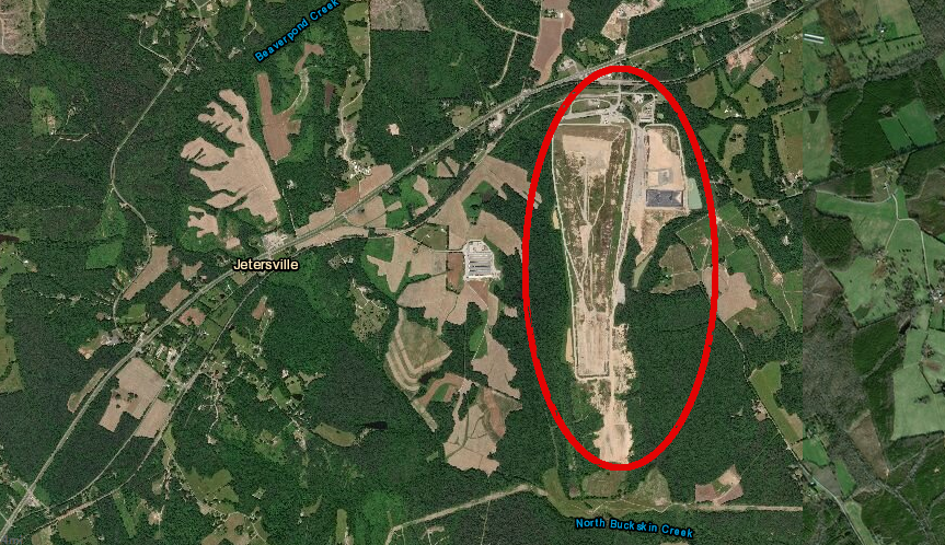 the landfill in Amelia County is located in a rural area