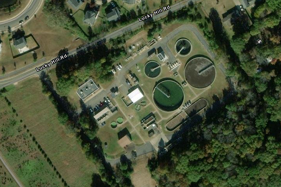 the Fauquier County Sewer Plant at Remington treats sewage before discharge into the Rappahannock River