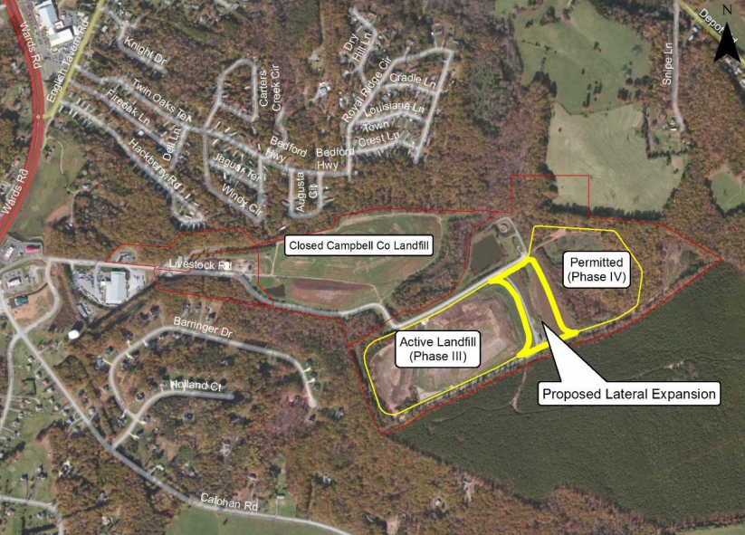 the 2015 lateral expansion extended the life of the Campbell County landfill from 2022 to 2030