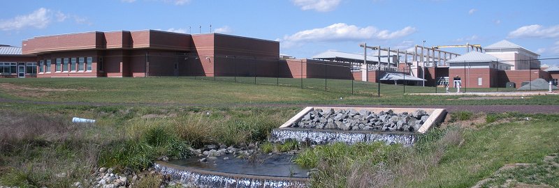  outfall of clean water at Loudoun County's Broad Run Water Reclamation Facility