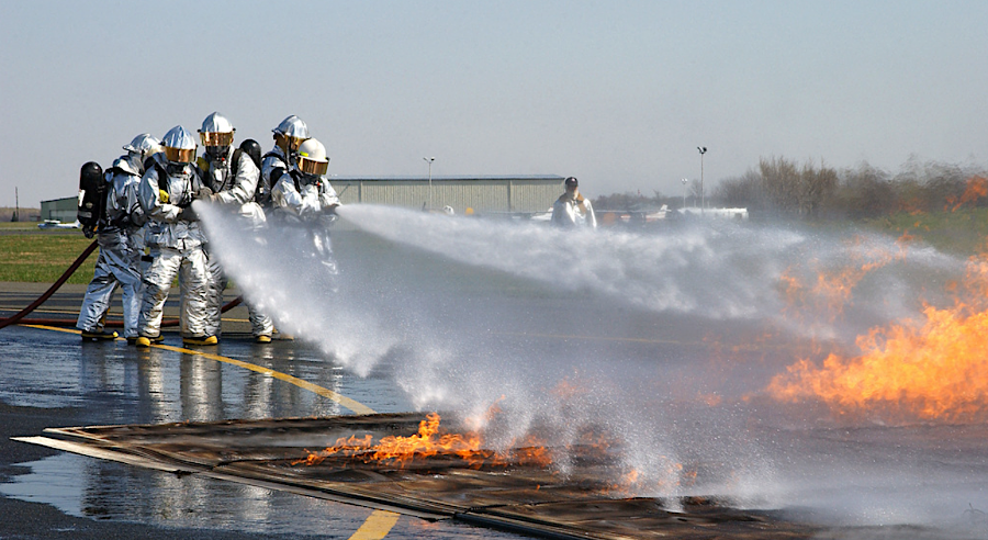 PFAS were a component of aqueous film-forming foams used to fight liquid fuel fires