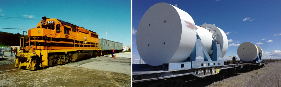 both low-level and high-level radioactive waste (in lead-lined casks) can be transported by rail