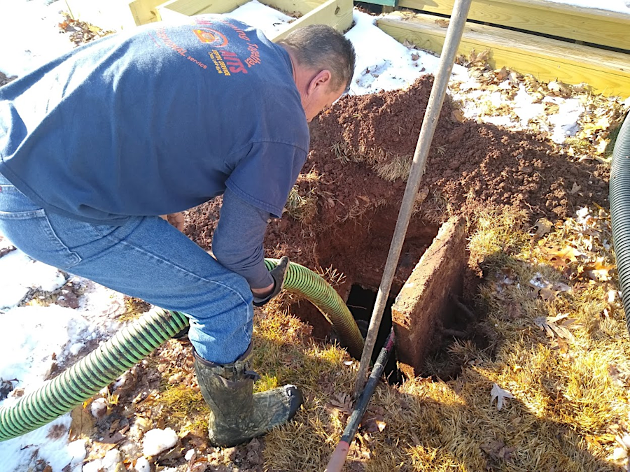 solid waste and fats/oils accumulate in septic tanks, and must be pumped out regularly