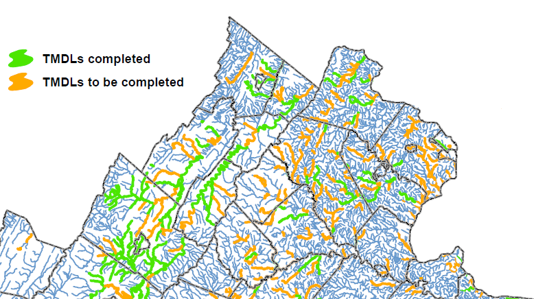 TMDL's to be completed in Northern Virginia, as of December 2011