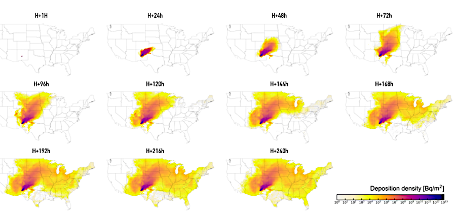 within a week, radioactive fallout from the July 16, 1945 Trinity test was deposited in Virginia