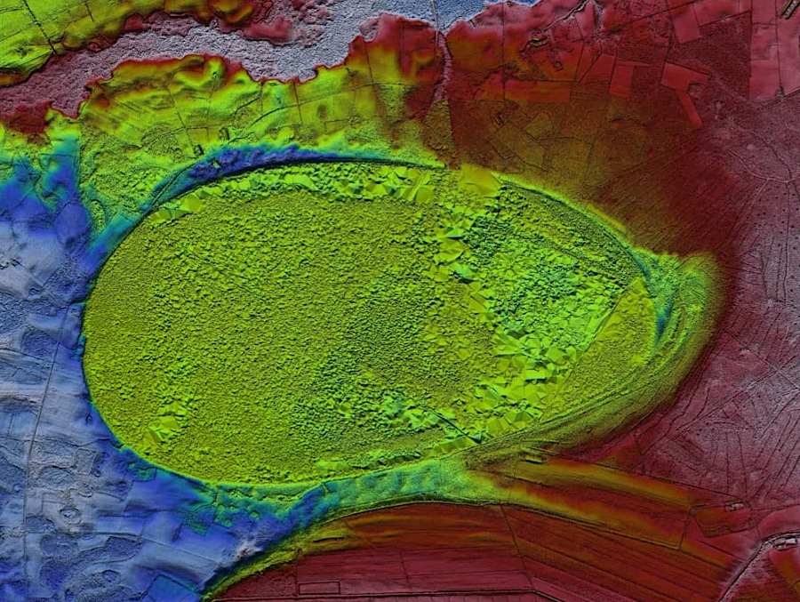 Carolina Bays are ellipical thermokarst features formed by wind, not circular impact craters