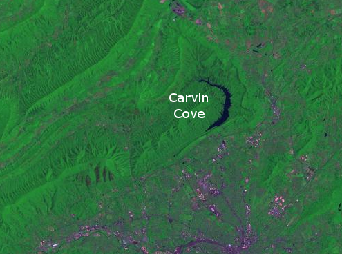 Carvins Cove - drinking water reservoir for City of Roanoke
