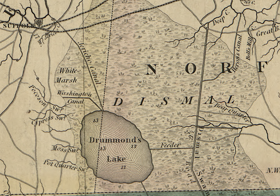 Lake Drummond and Dismal Swamp Canal in 1859