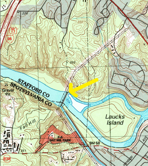 old location of Embrey Dam