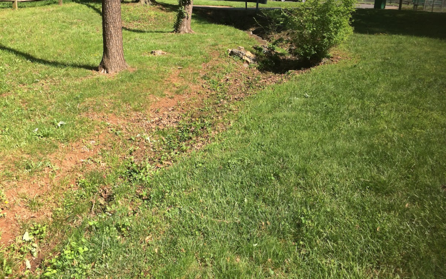 ditches at the edge of a ballfield which flow only during a rain are ephemeral features