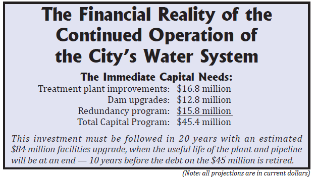 maintaining a separate water system would require substantially higher payments by City of Fairfax residential (and also commercial) water customers