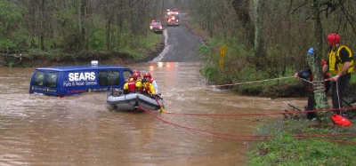 in 2010, a driver ignored Down Drown, Turn Around advice, and the swift water rescue team went to work in Fairfax County