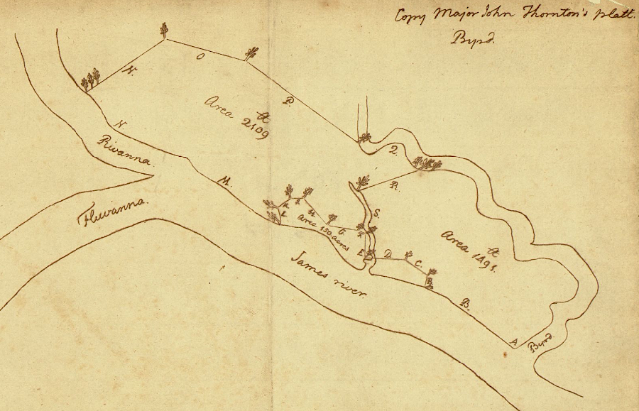 Thomas Jefferson considered the James River to start at the confluence of the Rivanna and Fluvanna rivers