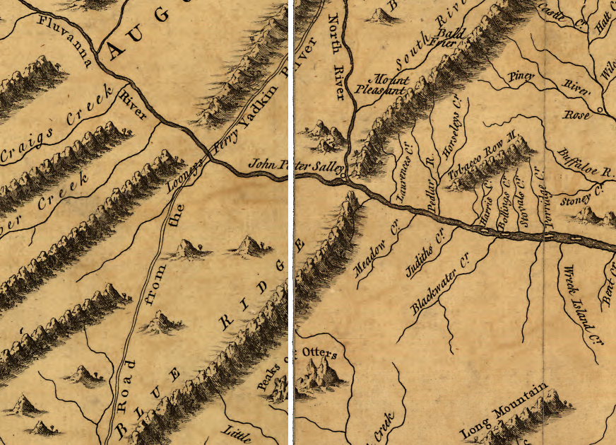 on the 1751 Fry-Jefferson map, the upper James River was called the Fluvanna