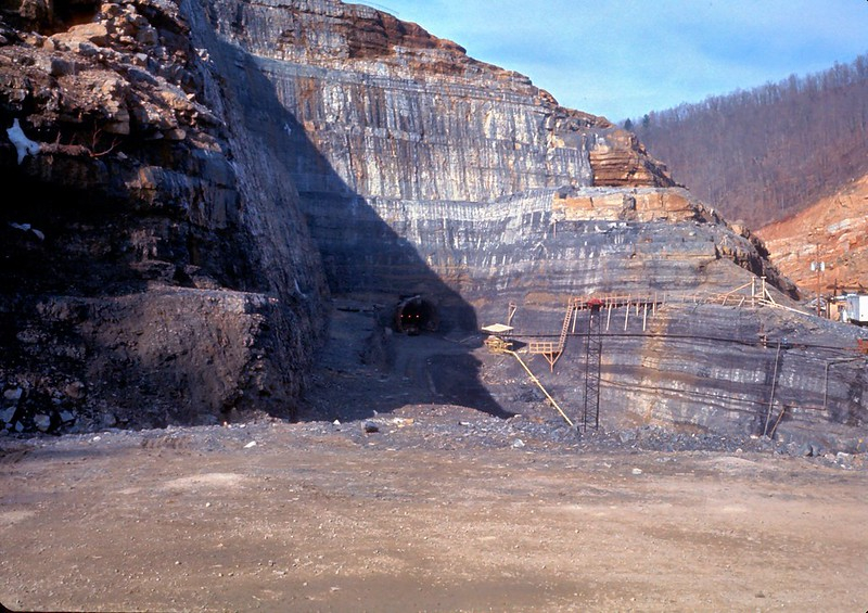 Gathright Dam, constructed between 1975-79, by the US Army Corps of Engineers