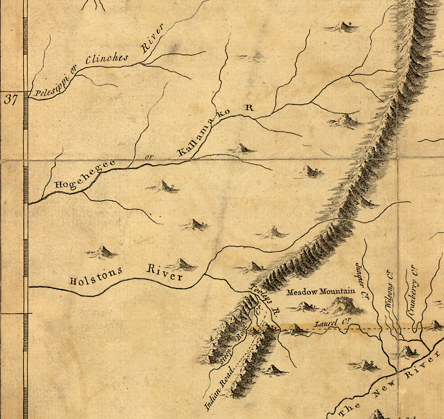 in the late 1740's, Stephen Holston and other colonists began to settle in the spper tributaries of the Tennessee River