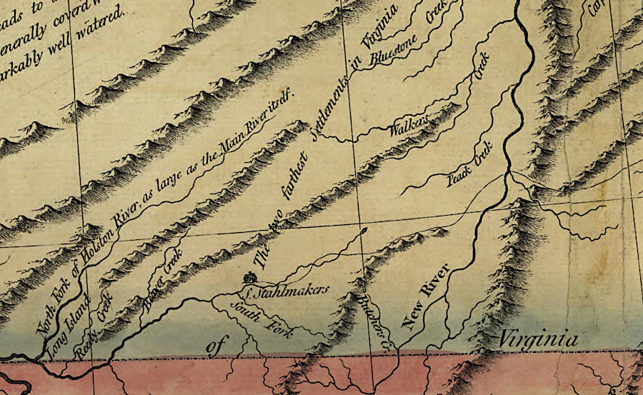 Samuel Stalnaker built his cabin on the Middle Holston River