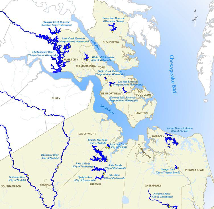 various reservoirs have been developed to capture surface water to supply customers on the Coastal Plain