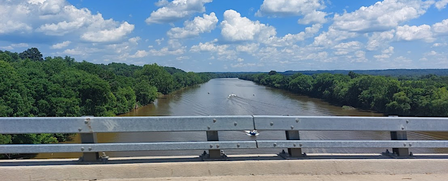 looking downstream towards Richmond, from the Route 288 bridge
