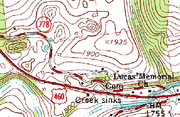 Sinking Creek west of Blacksburg, Virginia