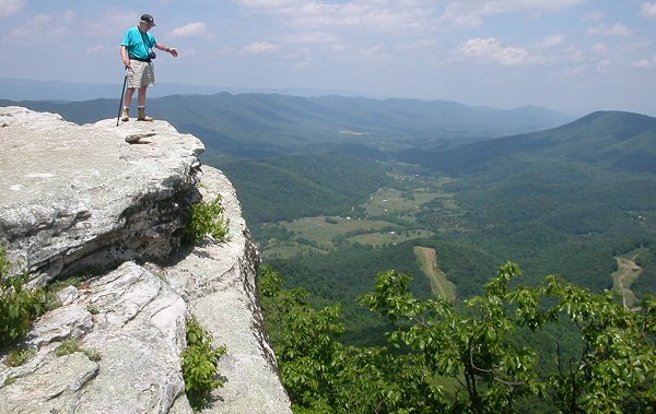 McAfee Knob, looking north into Catawba Creek watershed (draining into James River)